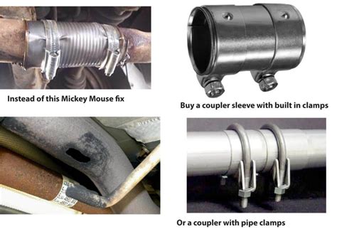 exhaust leak patch|3 Ways to Patch an Exhaust Pipe